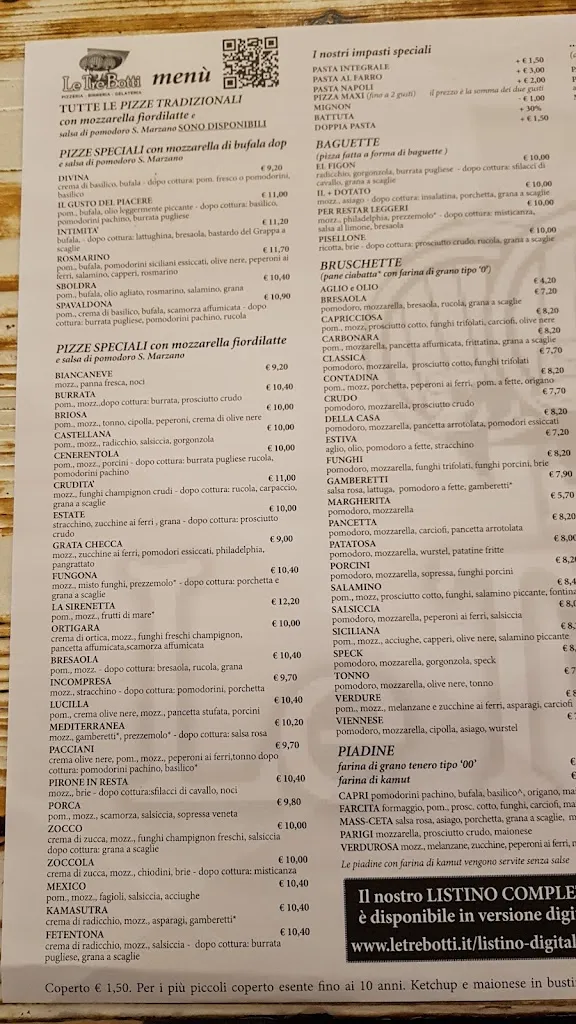 Menu_Pizzeria Birreria Gelateria Le Tre Botti_Poiana Maggiore_immagine_4