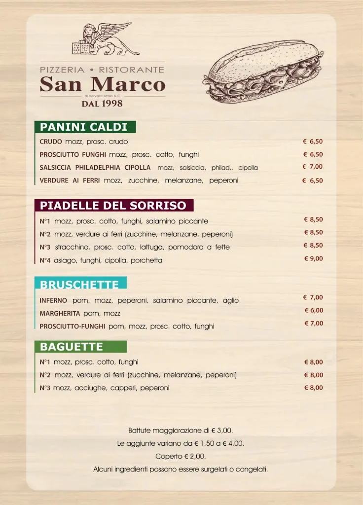 Menu_Pizzeria San Marco_Piazzola sul Brenta_immagine_1