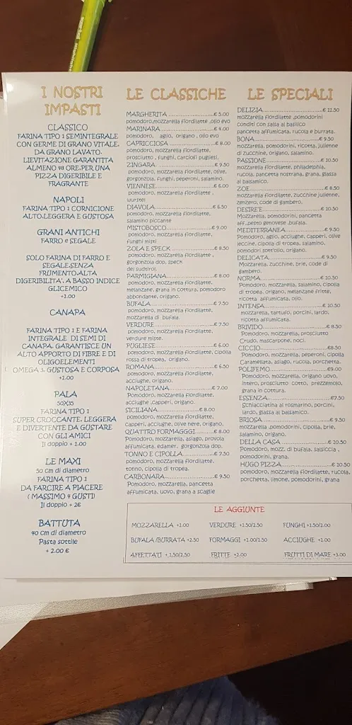 Menü_Hugo Pizza_Piazzola sul Brenta_Bild_3