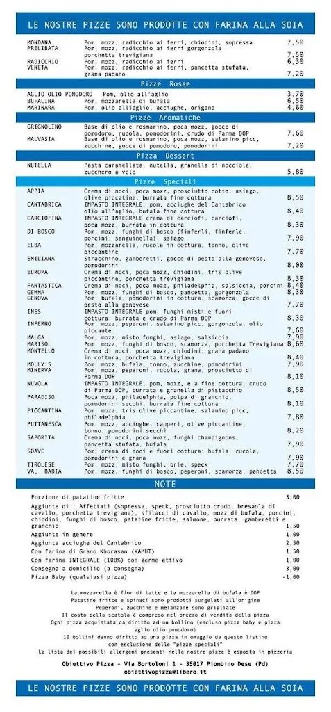 Menu_Obiettivo Pizza Srl_Piombino Dese_image_2