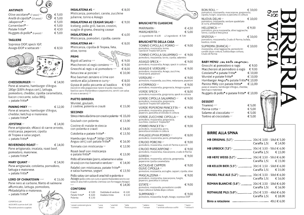 Menu_BIRRERIA VECIA 1867 PIOVENE ROCCHETTE_Piovene Rocchette_image_1