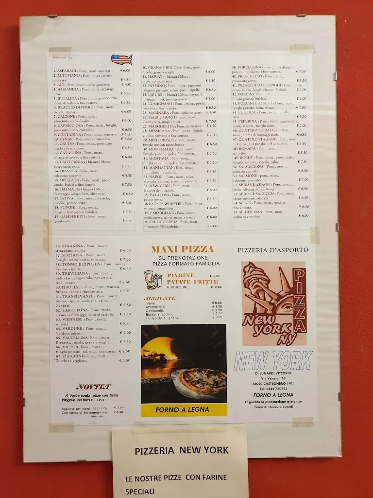 Menu_Pizzeria d'Asporto New York di Lunardi Vittorio_Ponte di Castegnero_image_1