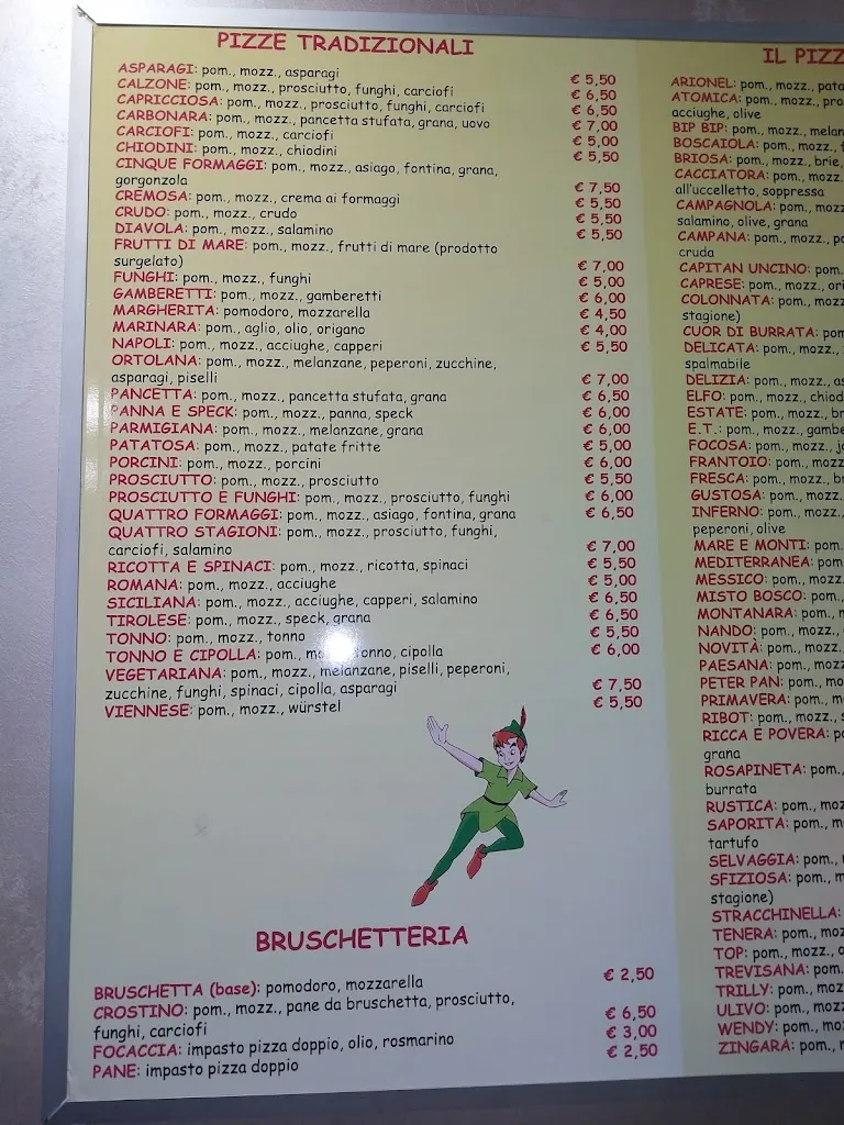 Menu_Pizzeria Peter Pan Di Sala Lorenzo_Ponte di Castegnero_image_2