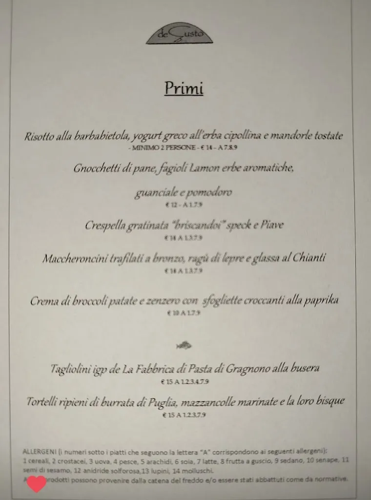Menu_De Gusto Dolomiti Ristorante Enoteca_Ponte nelle Alpi_image_2