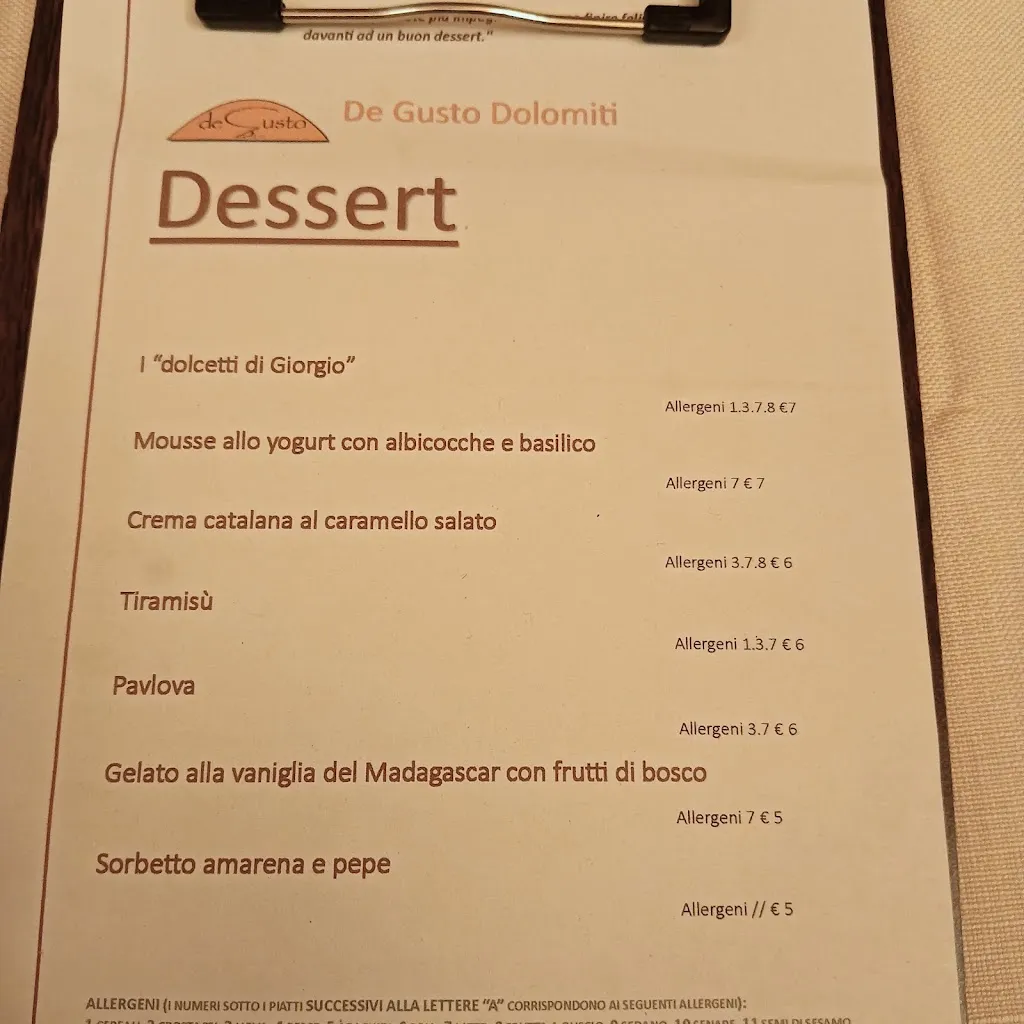 Menu_De Gusto Dolomiti Ristorante Enoteca_Ponte nelle Alpi_image_4