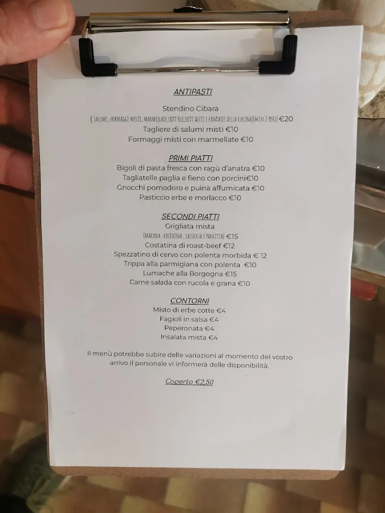Menu_Trattoria Cibara_Pove del Grappa_image_1