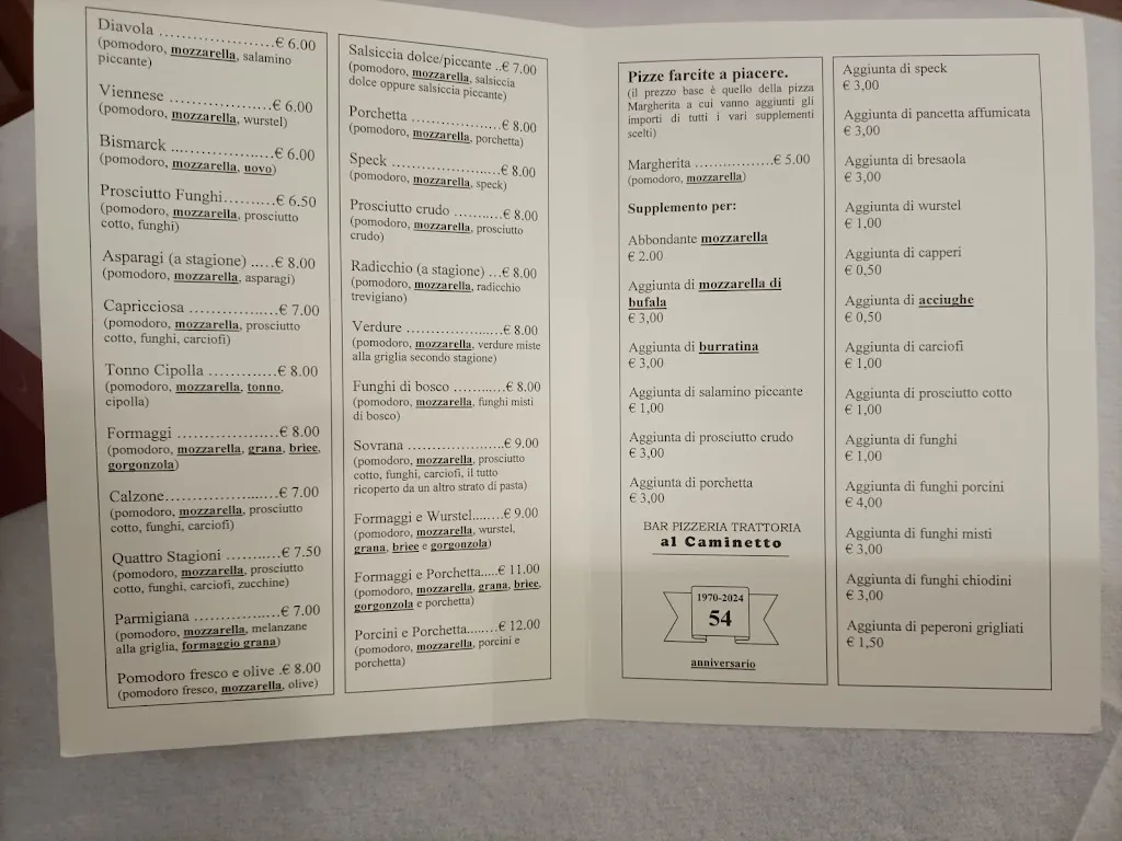 Menu_Al Caminetto Postioma - Pizzeria Trattoria_Postioma_image_1