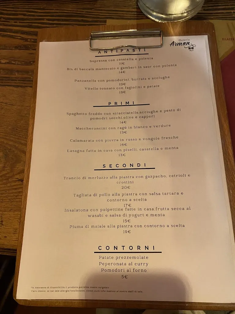 Menu_Osteria Arman_Provincia di Treviso_image_1