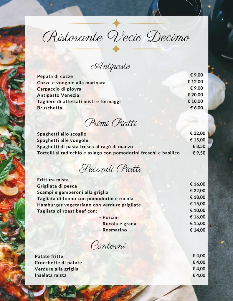 Menu_Ristorante Pizzeria Vecio Decimo_Quarto d'Altino_image_2