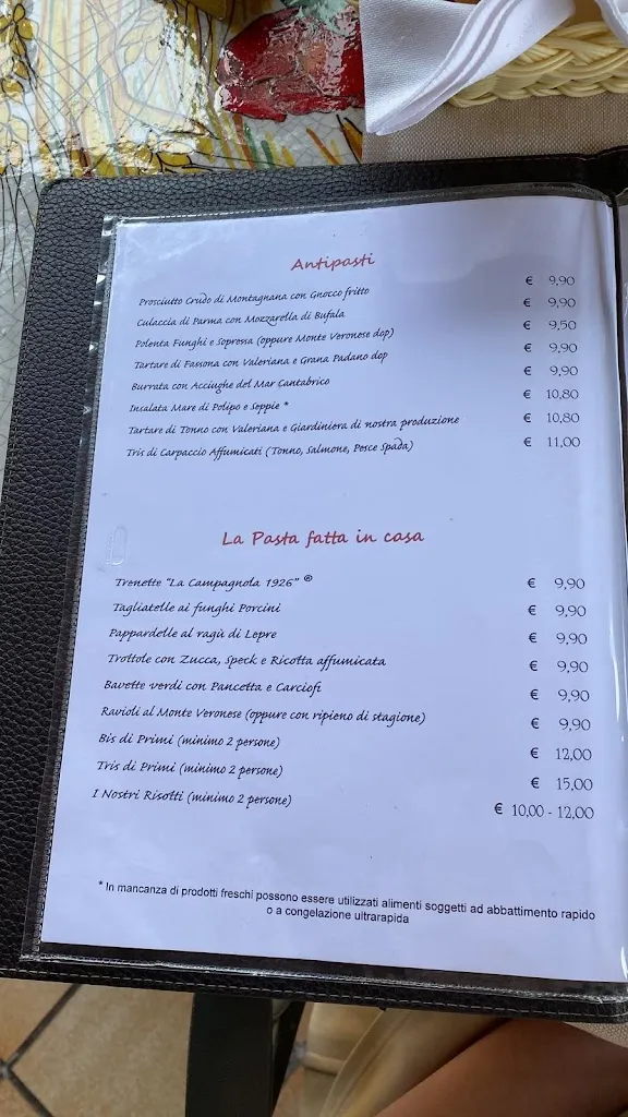 Menü_La Campagnola 1926 Ristorante Hotel_Raldon_Bild_2