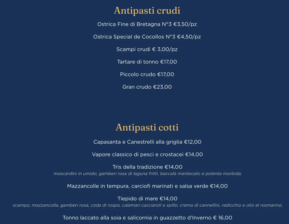 Menu_Ristorante Busatto specialità di pesce a Treviso dal 1919_Quinto di Treviso_image_2