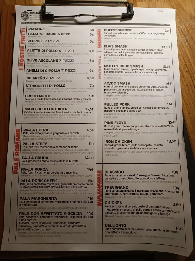 Menu_OutSider Pub_Quinto di Treviso_immagine_1