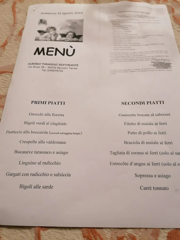 Menu_Albergo Ristorante Paradiso_Recoaro Terme_image_1