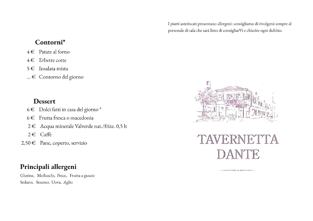 Menu_Tavernetta Dante 1936_Rovigo_immagine_2