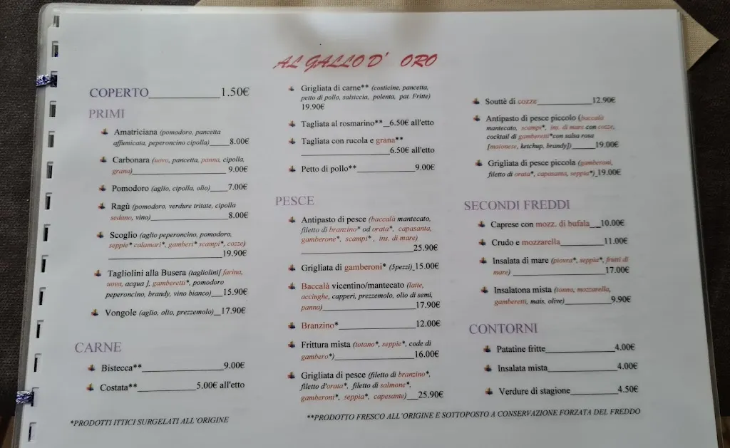 Menu_Pizzeria Ristorante Bar Al Gallo D'oro_San Giorgio delle Pertiche_image_1