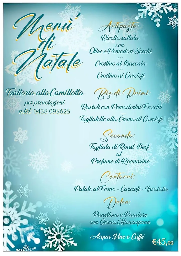 Menu_Trattoria Alla Camillotta_San Fior di Sopra_image_1