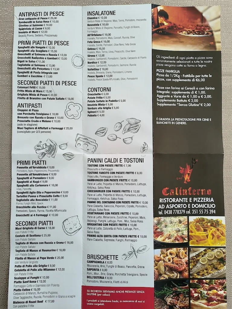 Menu_Calinferno pizzeria ristorante a San Fior_San Fior di Sopra_image_1