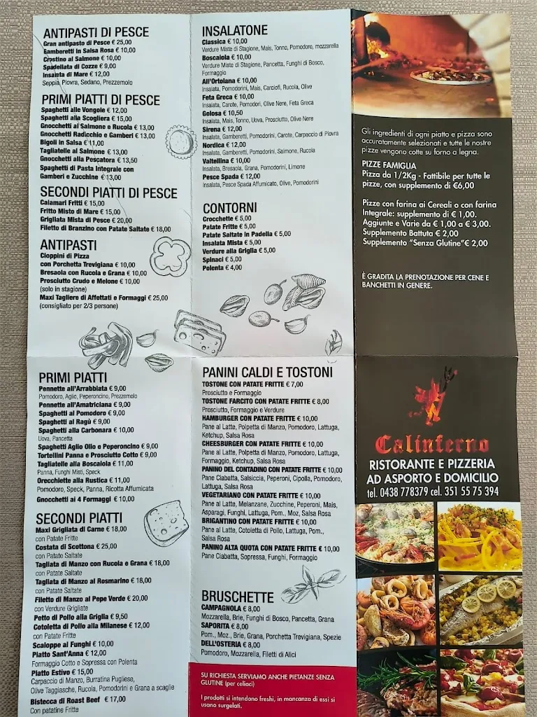 Menu_Calinferno pizzeria ristorante a San Fior_San Fior di Sopra_image_2