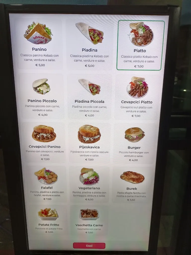 Menu_Döner Kebab - Kebapci Aga San Fior _San Fior di Sopra_immagine_1