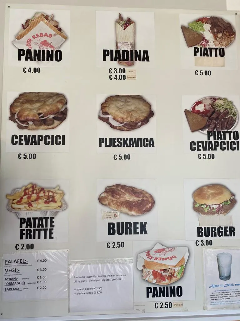 Menu_Döner Kebab - Kebapci Aga San Fior _San Fior di Sopra_immagine_2
