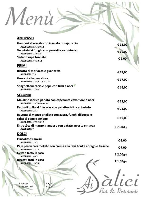 Menu_Ai Salici Bar & Ristorante_San Fior di Sopra_image_2