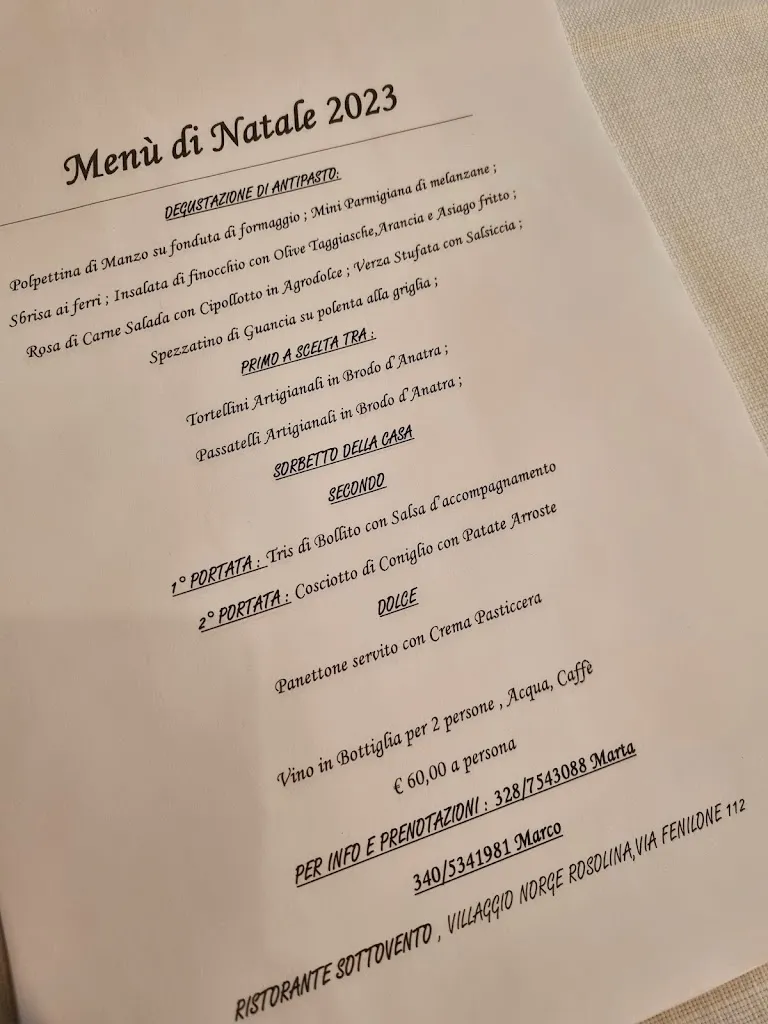 Menu_Ristorante Sottovento - Locazione Turistica_Rosolina_image_1