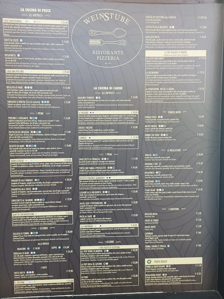 Menu_Ristorante pizzeria weinstube_Rosolina_immagine_1