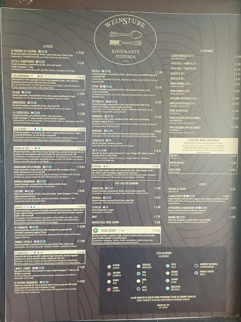 Menu_Ristorante pizzeria weinstube_Rosolina_immagine_4