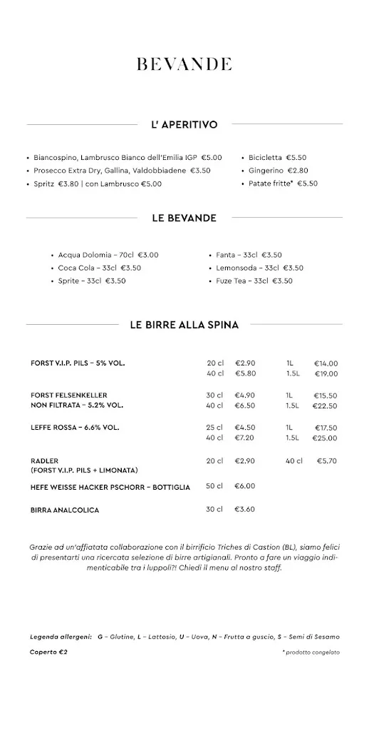 Menu_La Capannina Tigelleria_San Gregorio nelle Alpi_immagine_1