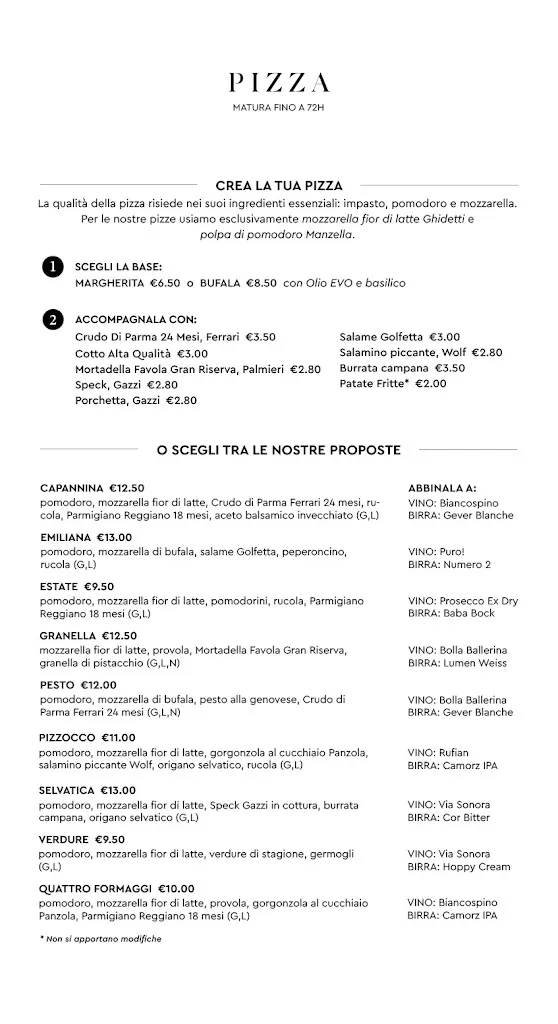 Menu_La Capannina Tigelleria_San Gregorio nelle Alpi_immagine_2