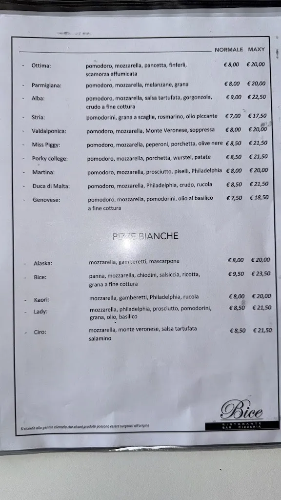 Menu_Bice Ristorante Damini Beatrice S. and C. N. C._San Giovanni Ilarione_image_3