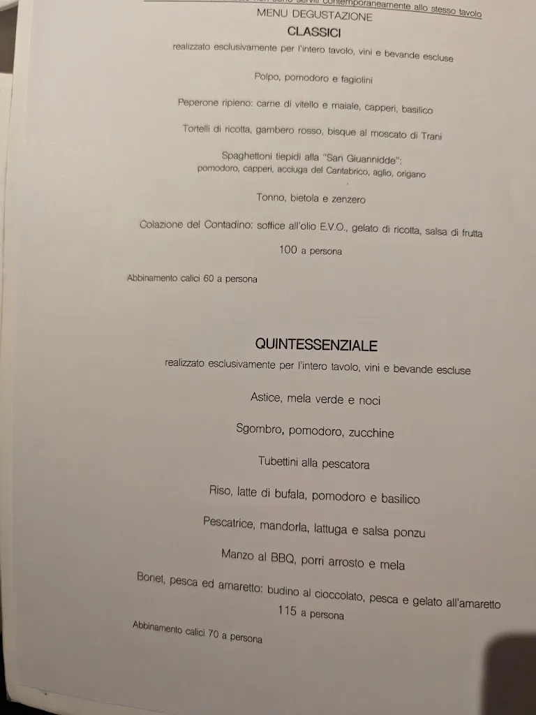 Menu_Quintessenza_Provincia di Barletta - Andria - Trani_image_1