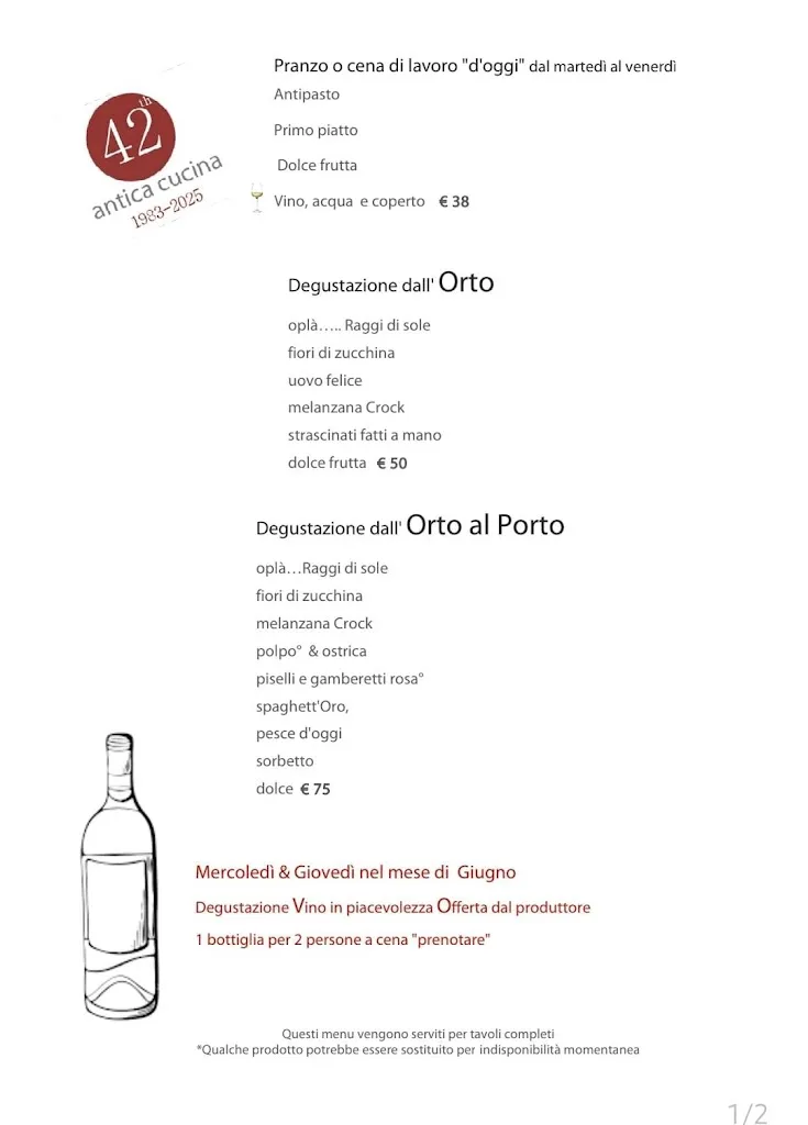 Menu_Antica Cucina 1983_Provincia di Barletta - Andria - Trani_image_1