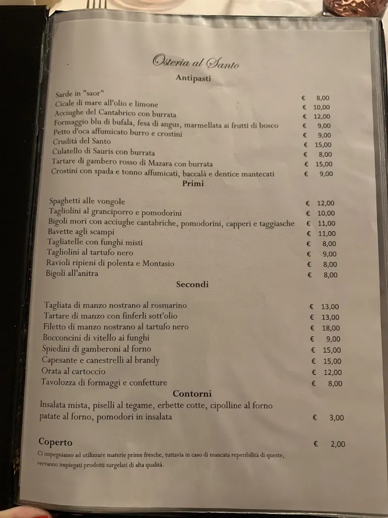 Menu_Osteria al Santo_San Martino di Lupari_image_3