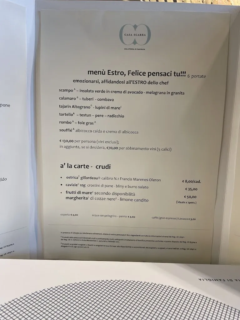 Menu_Casa Sgarra Ristorante_Provincia di Barletta - Andria - Trani_image_1