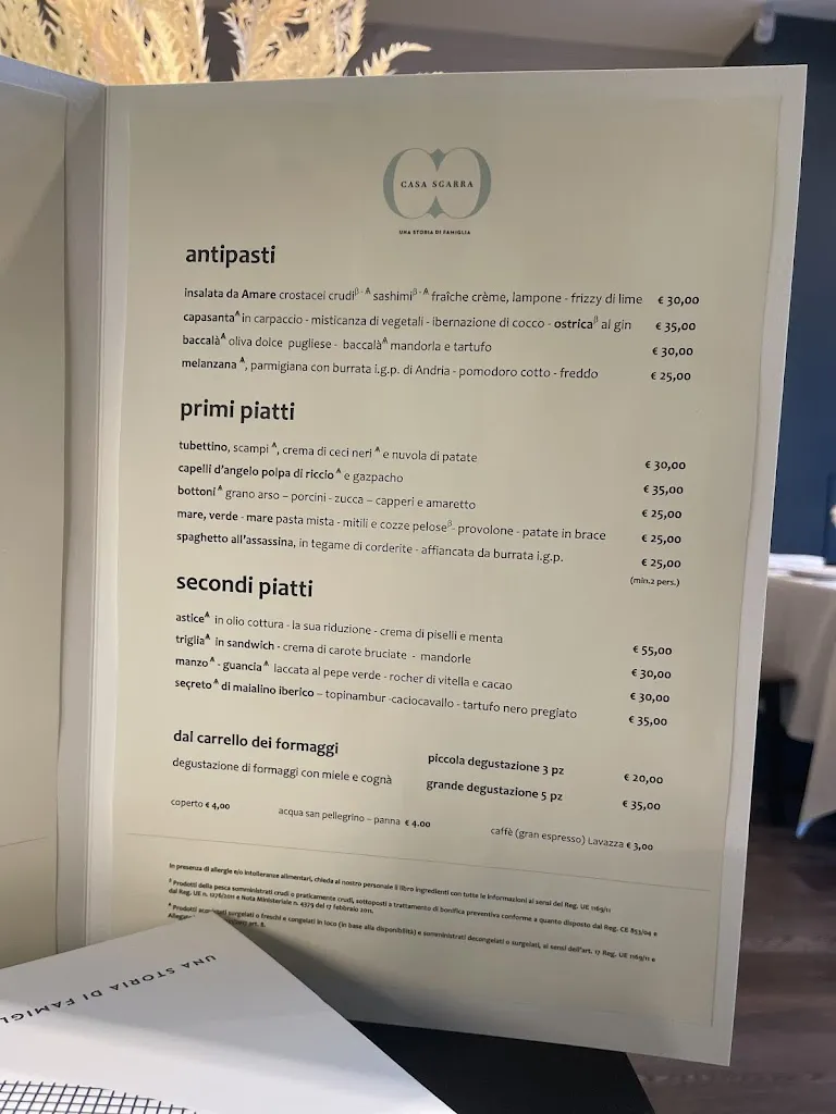 Menu_Casa Sgarra Ristorante_Provincia di Barletta - Andria - Trani_image_2