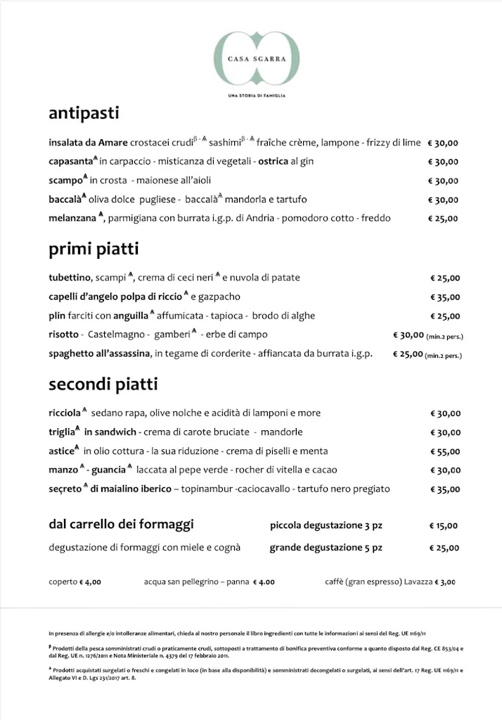 Menu_Casa Sgarra Ristorante_Provincia di Barletta - Andria - Trani_image_4