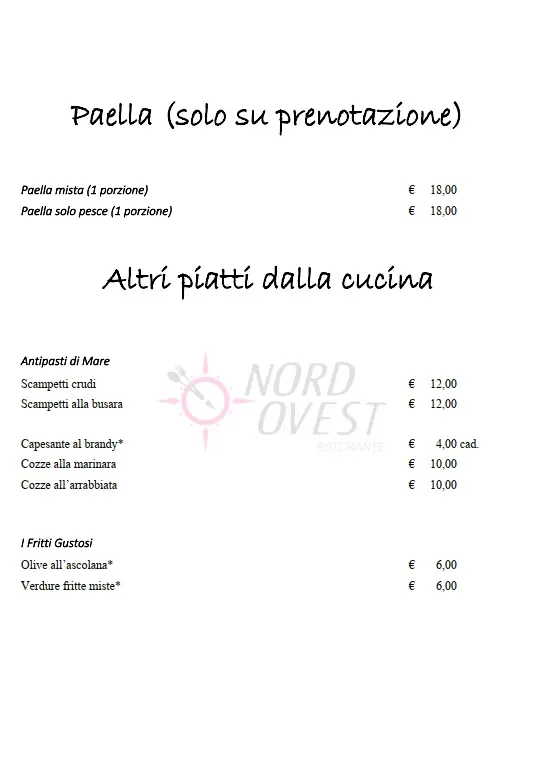 Menu_Nord Ovest - Paella e cucina da asporto_San Martino di Lupari_image_2