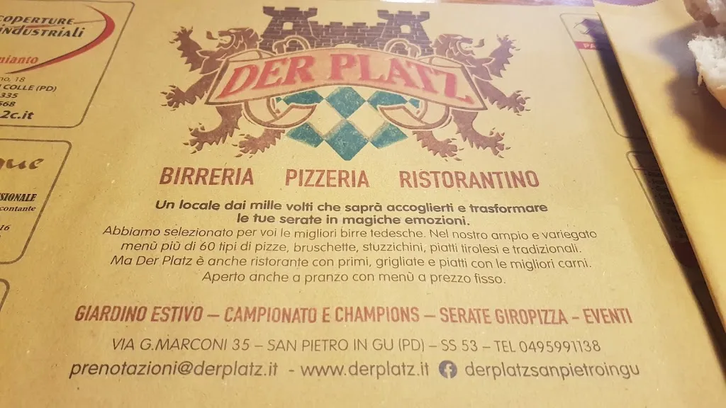 Menu_Birreria Der Platz_San Pietro in Gu_image_4