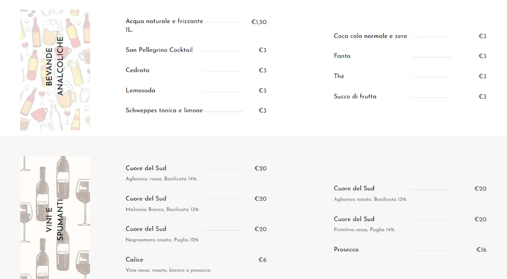 Menu_Giu A Sud -Green Bistrot- TRANI_Provincia di Barletta - Andria - Trani_image_1