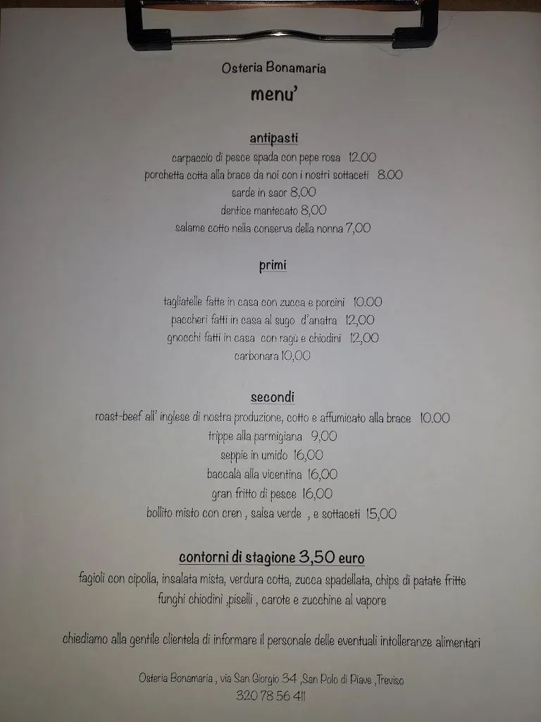 Menu_Bonamaria osteria e ristorante_San Polo di Piave_image_4