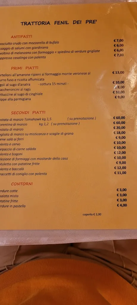 Menu_Trattoria Fenil Dei Pre'_San Pietro in Cariano_immagine_4