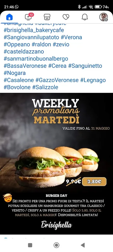 Menu_Brisighella Bakery Cafè Sanguinetto_Sanguinetto_immagine_1