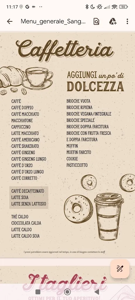 Menu_Brisighella Bakery Cafè Sanguinetto_Sanguinetto_immagine_2