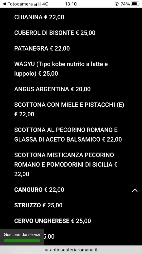 Menu_Osteria Romana_Santa Giustina in Colle_image_1