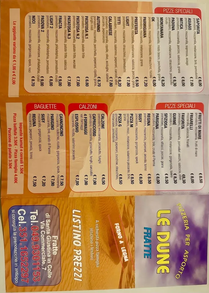 Menu_Le Dune _Santa Giustina in Colle_image_1