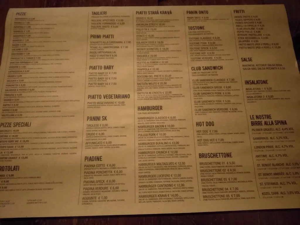 Menu_Stará Kráva - Birreria_Scorzè_image_1
