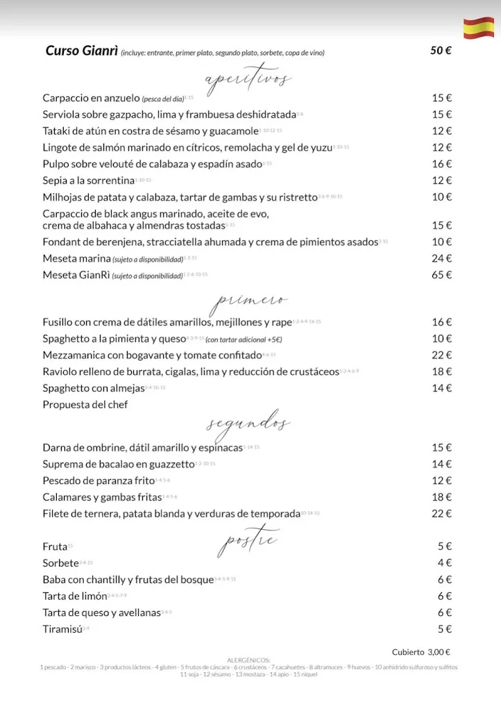Menu_GianRi Restaurant_Provincia di Barletta - Andria - Trani_image_1