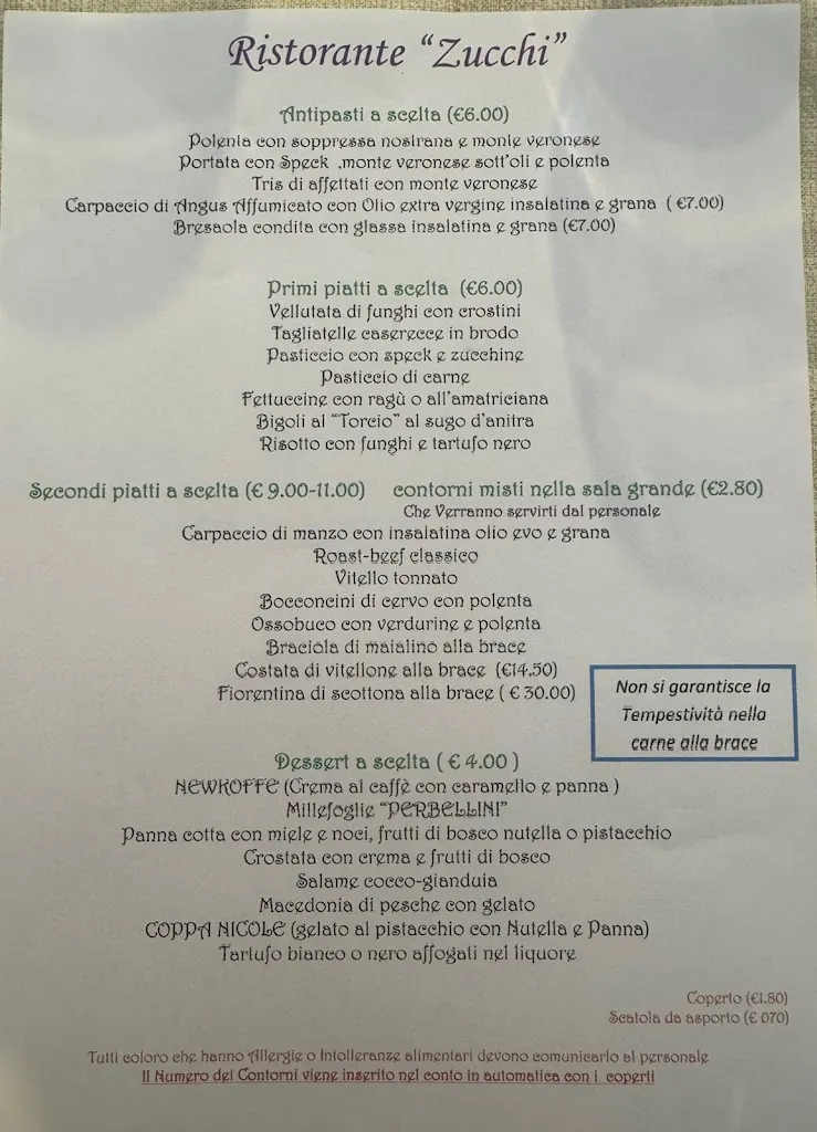 Menu_Trattoria - Albergo 
