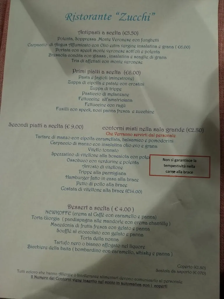 Menu_Trattoria - Albergo 